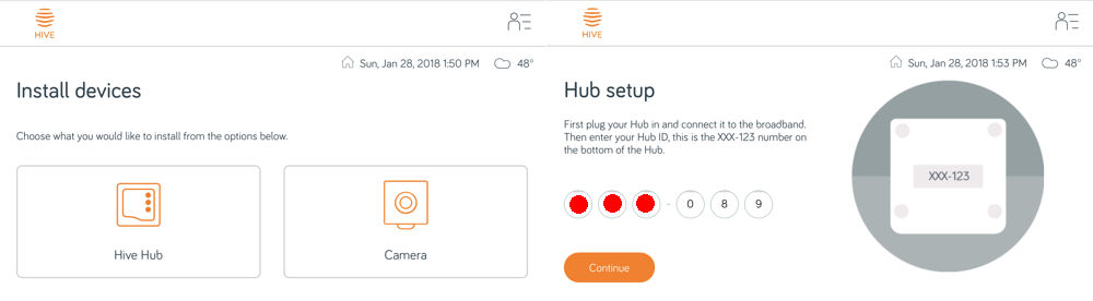 Hive Welcome Home Hub Setup