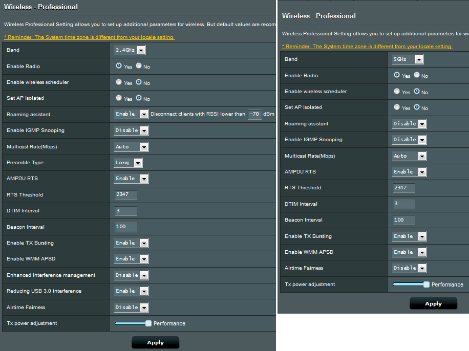 Wi-Fi professional features