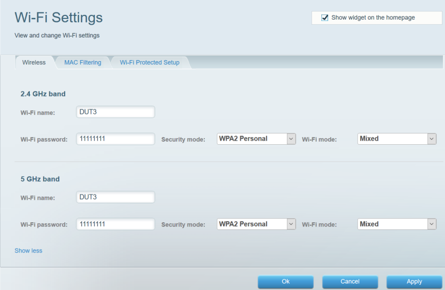 Linksys Velop hidden Advanced wireless settings