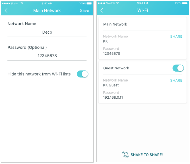 Deco Wi-Fi settings