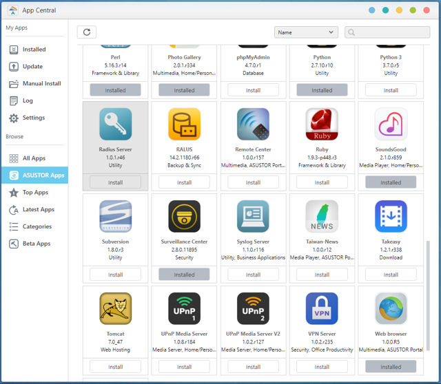 ASUSTOR ADM 3.0 App Center