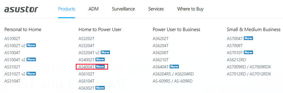 ASUSTOR Product Lineup