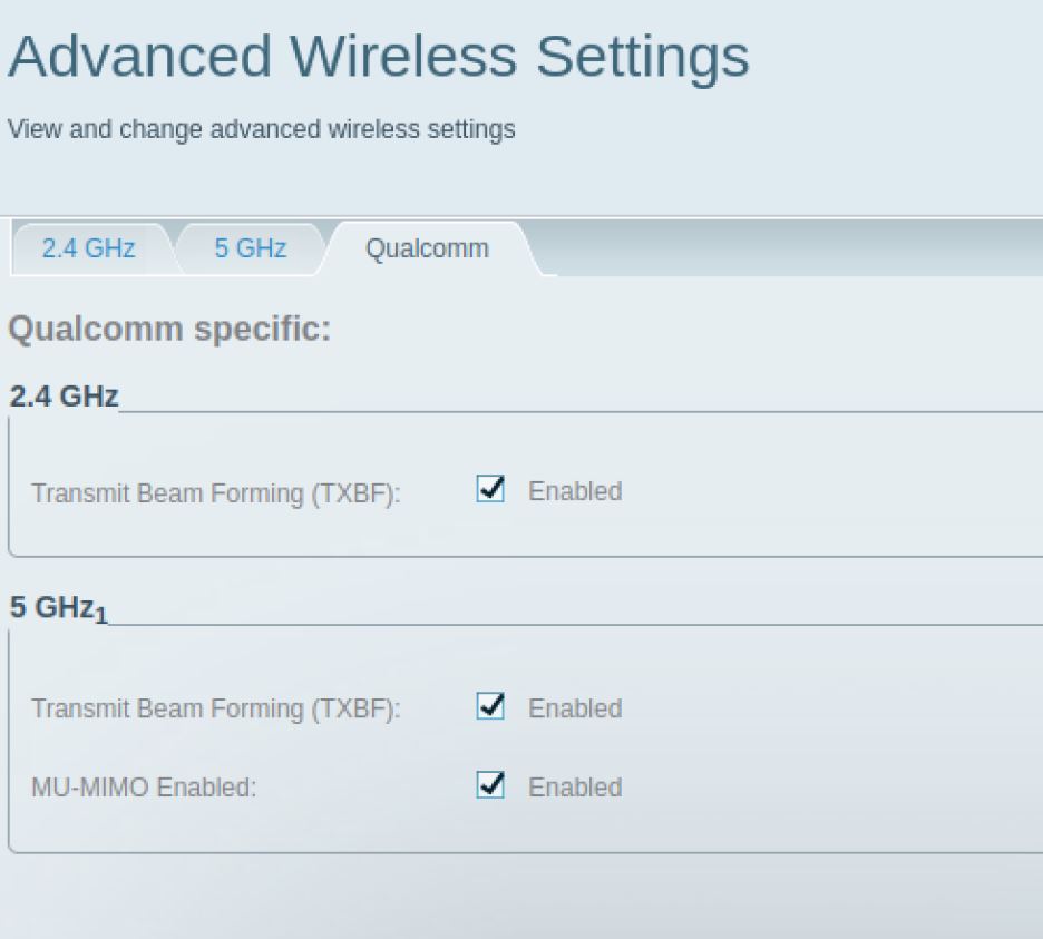 Linksys MR7500 Hidden Advanced Wi-Fi Qualcomm Settings